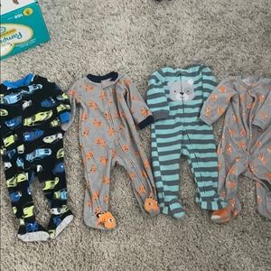 6-9m fleece boy pajamas